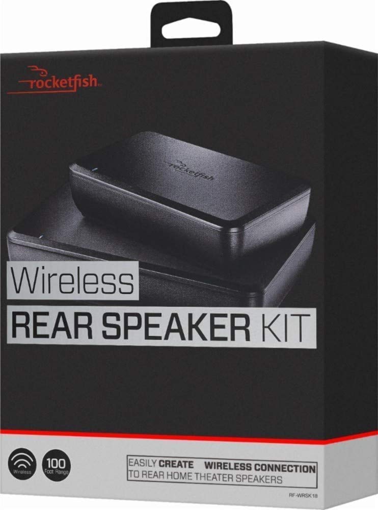 Rocketfish Kit de haut-parleurs arrière pour cinéma maison sans fil - Modèle : RF-WRSK18