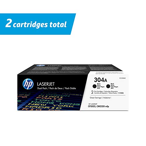 HP 304A | CC530AD | 2 cartouches de toner | Noir