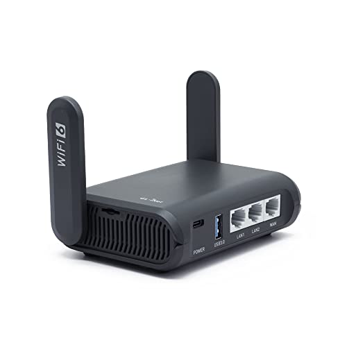  GL.iNET GL-AXT1800 (Slate AX) Prolongateur/répéteur de routeur de voyage Wi-Fi 6 portable pour hôtel et réseau public | Client et serveur VPN | Connecteur entre WiFi & Ethernet | OuvrirWrt 21.02|...