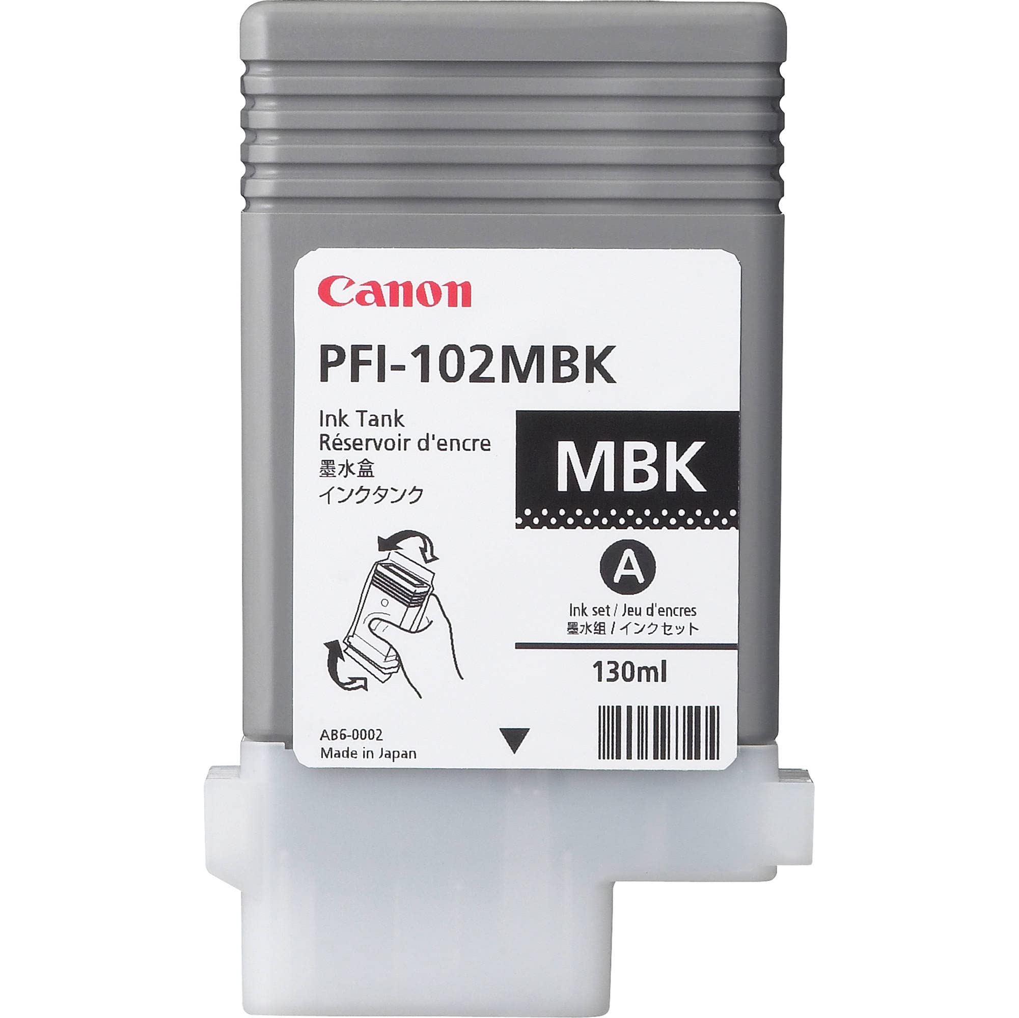 Canon Ipf PFI-102MBK Réservoir d'encre noir mat 130ML p...