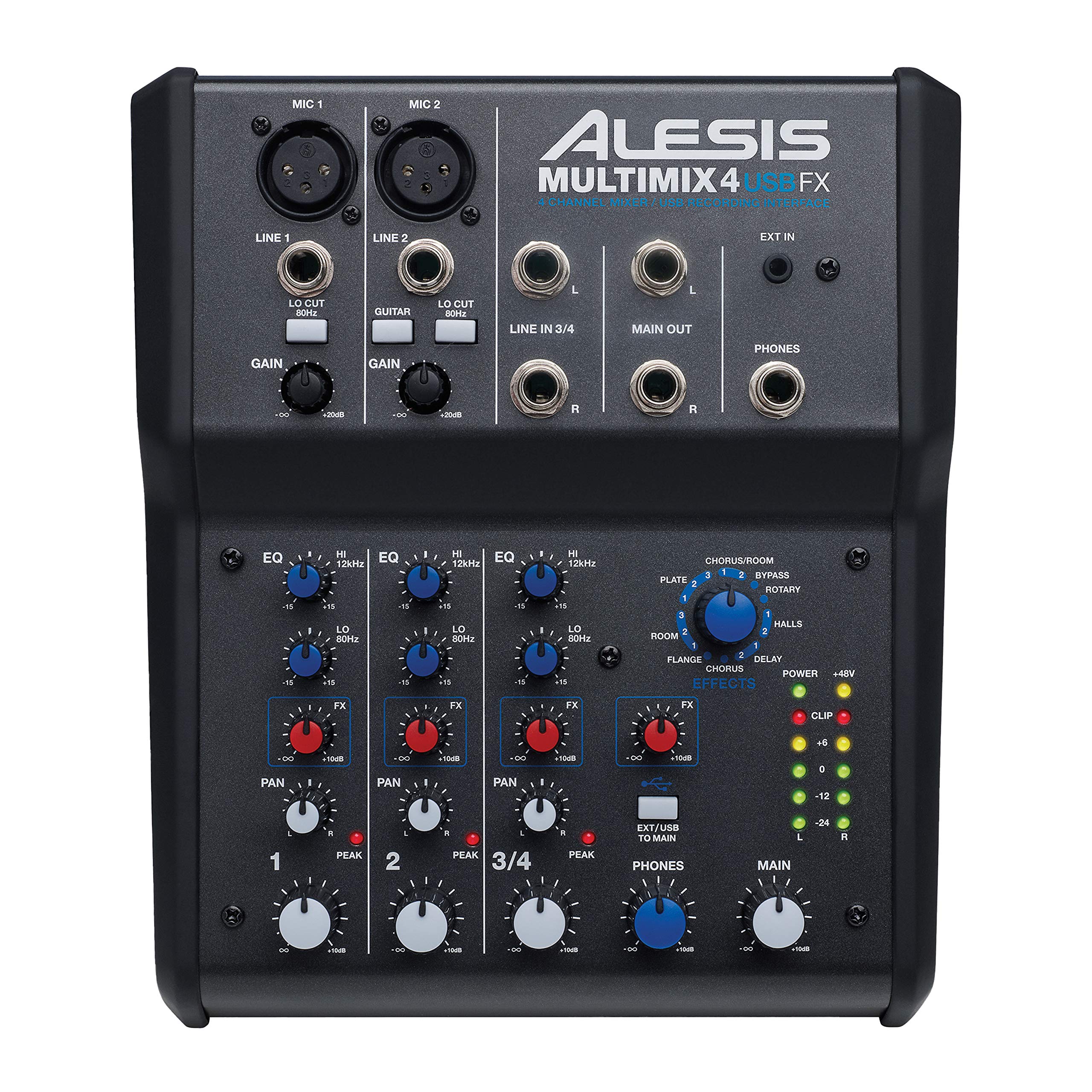 Alesis Multimix USB FX | Mélangeur de canaux avec effets et interface audio USB