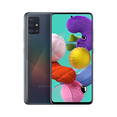 Samsung Galaxy A51 A515F Téléphone débloqué DUOS GSM 128 Go avec caméra quadruple 48 MP + 12 MP + 5 MP + 5 MP (variante internationale/compatible LTE US) - Prism Crush Black