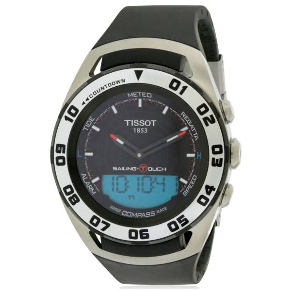 Tissot Montre multifonction à bracelet en caoutchouc pour homme Sailing-Touch T056.420.27.051.01