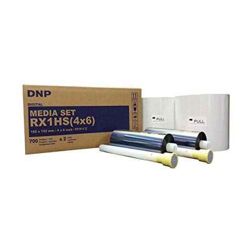DNP Support d'impression 4x6' pour imprimante DS-RX1HS Dye Sub; 700 impressions par rouleau ; 2 rouleaux par caisse (1400 impressions au total).