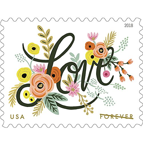 USPS Love Flourishes First Class Forever Timbres-poste Mariage Love Valentine 20 Timbres