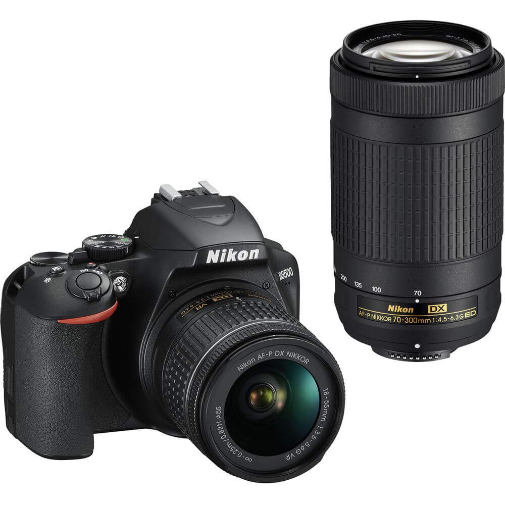 Nikon Appareil photo reflex numérique  D3500 avec objectif AF-P DX NIKKOR 18-55 mm (noir)