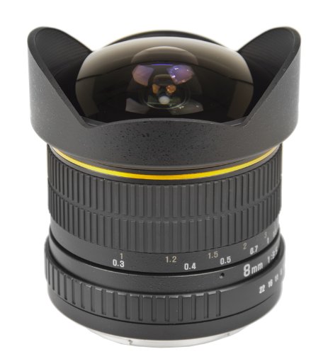 Bower Camera Bower SLY358C Lentille Fisheye Ultra Grand Angle 8mm f / 3.5 pour Canon