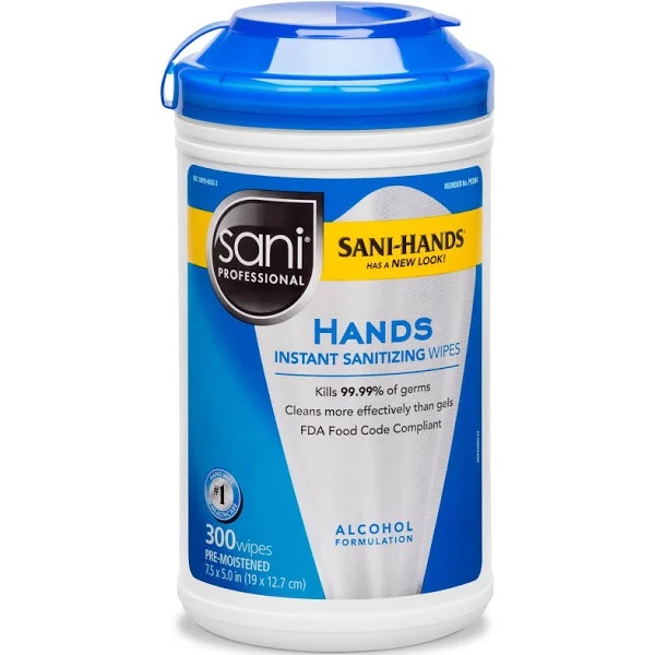 Sani Professional Lingettes désinfectantes instantanées pour les mains avec polypropylène - 300 unités